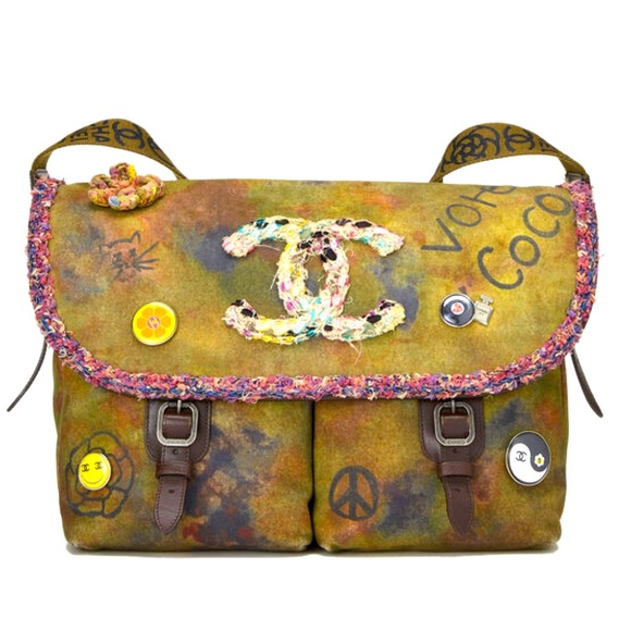 Chanel Multicolor On the Pavements Graffiti Canvas Large Messenger Bag by  WP Diamonds – myGemma